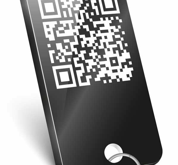 Schlüsselanhänger mit QR-Code für die Bibel-App