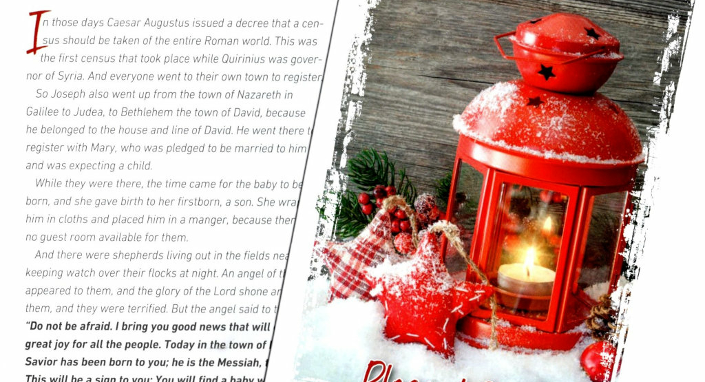 Weihnachtskarte mit Briefumschlag